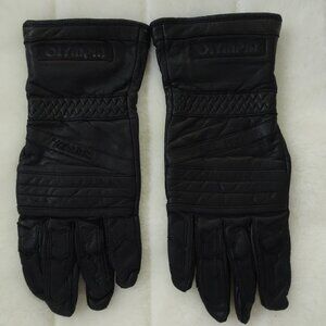 Women's Motorcycle Olympia Lympia 100% Leather Gloves Black